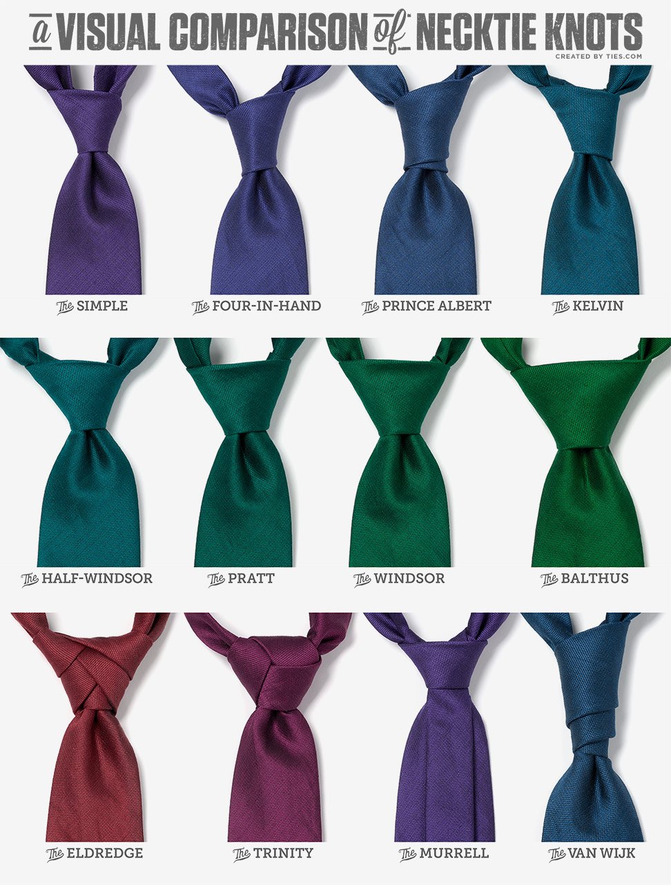 different neckties