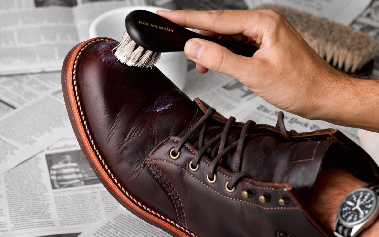 removing shoe polish