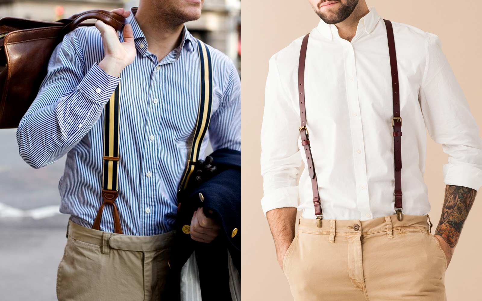 Premium Suspenders  How to attach Suspender buttons to pants Suspenders  can be attached to trousers in two ways One can make use of the clips  that allows you to attach the