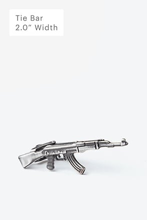 _AK-47 Antiqued Silver Tie Bar_