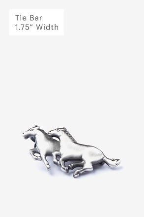 _Wild Horses Antiqued Silver Tie Bar_