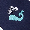 Aqua Microfiber Whales Skinny Tie