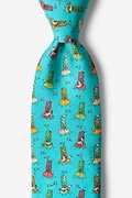 Sea Lion Siesta Aqua Tie Photo (0)