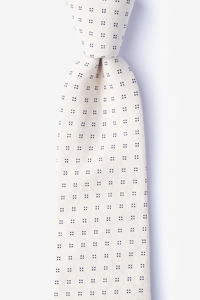 Beige Cotton Ross Extra Long Tie | Ties.com