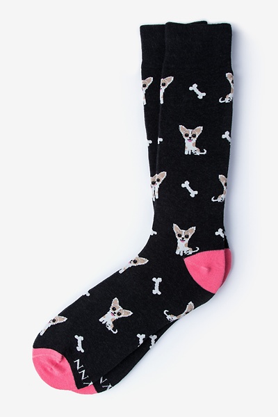 Black Chihuahua Dog Sock 