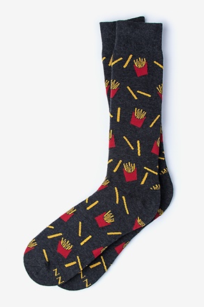 Gray French Fries Socks | Foodie Socks | Ties.com