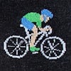 Black Carded Cotton Spin Cycle Bicycle Race