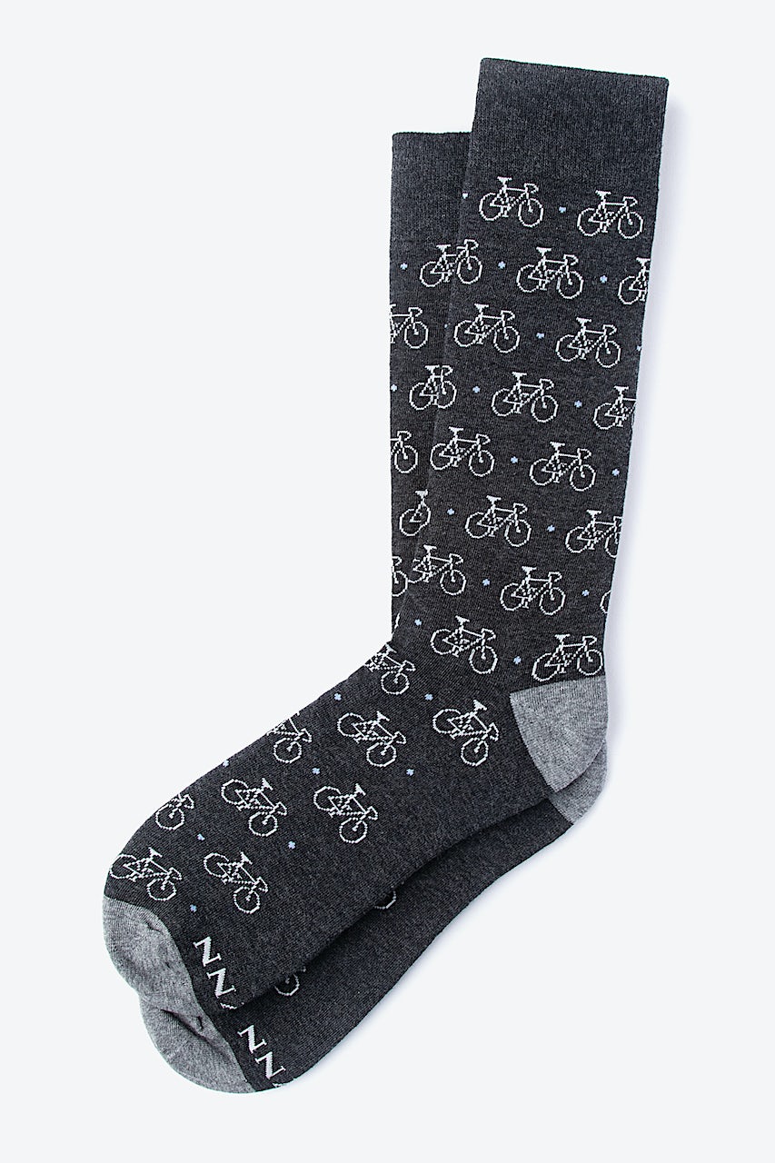 Black Carded Cotton The Cycle of Life His & Hers Socks | Ties.com