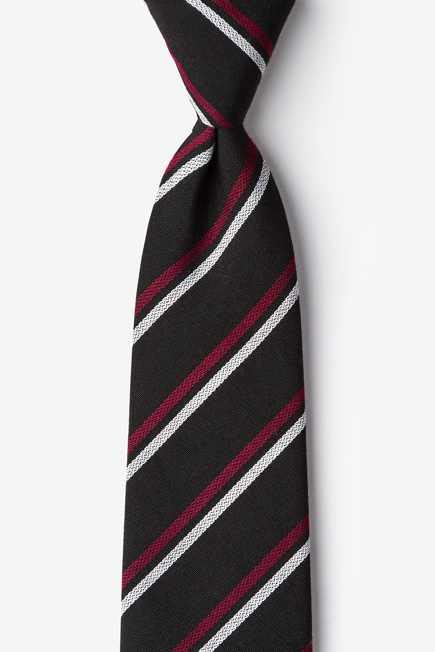 Black Cotton Beasley Extra Long Tie | Ties.com