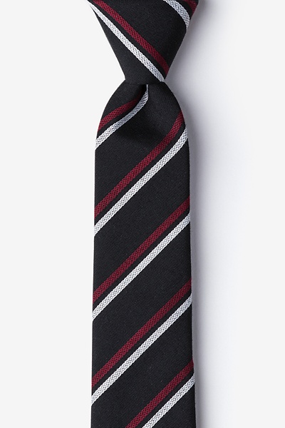 Black Cotton Beasley Skinny Tie | Ties.com