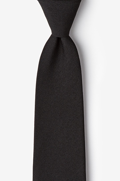 Black Cotton Galveston Extra Long Tie | Ties.com