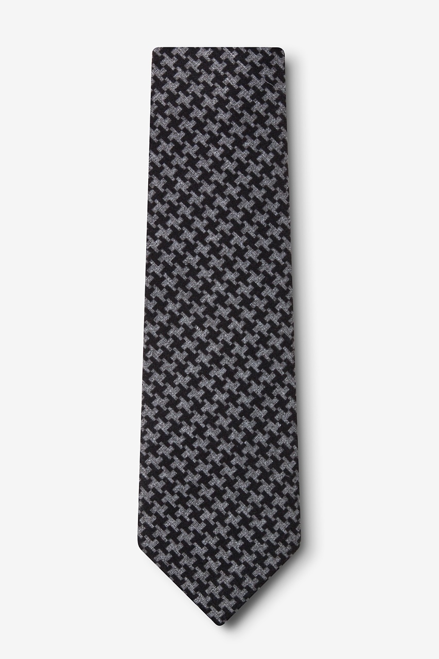 Black Cotton Tempe Extra Long Tie | Ties.com