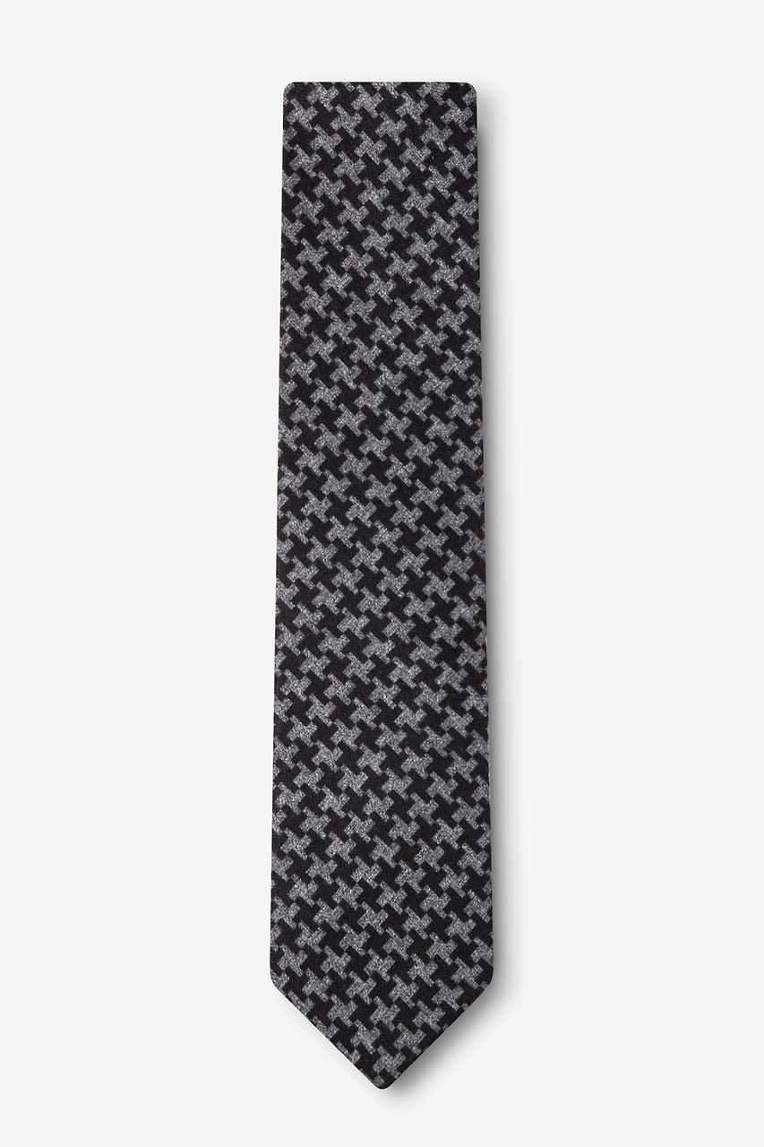 Black Cotton Tempe Skinny Tie | Ties.com
