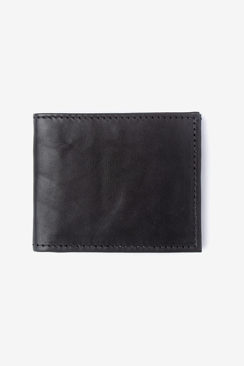 Black Leather Bi-Fold Wallet | Alynn Wallet | Ties.com