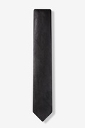 Black Stafford Faux Leather Skinny Tie Photo (0)