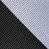 Black Microfiber Black & Silver Stripe Tie For Boys