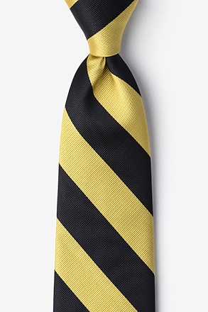 _Black & Gold Stripe Extra Long Tie_