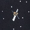 Black Microfiber Outer Space Extra Long Tie