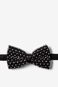 Rhinestone Covered Black Pre-Tied Bow Tie Photo (0)