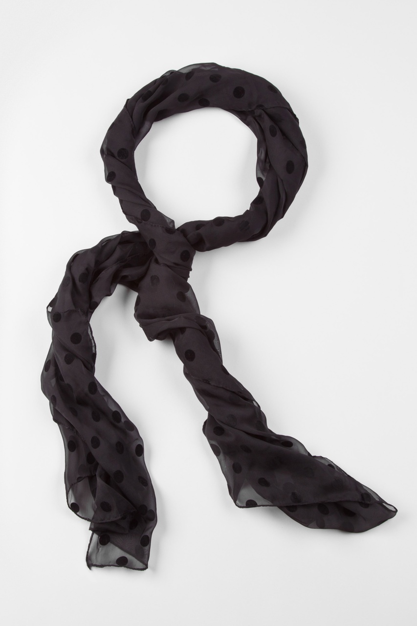 Black Velvet Polka Dots Scarf | Fashion Scarves | Scarves.com