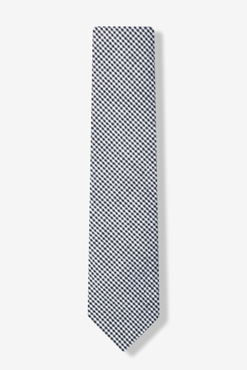Black Seersucker Chamberlain Check Skinny Tie | Ties.com
