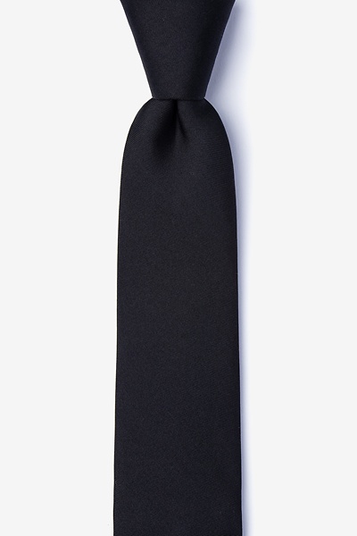 Black Silk Black Skinny Tie | Ties.com