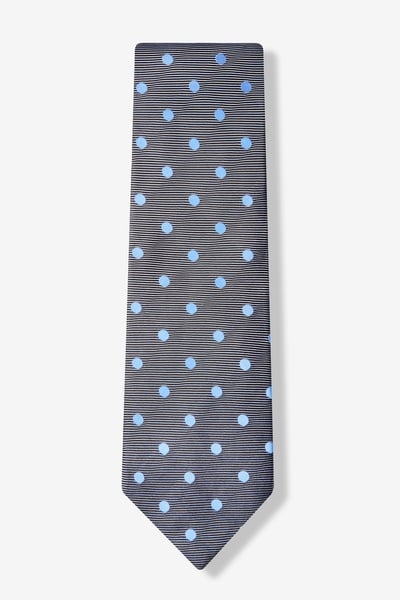 Black Silk Blue Polka Dot Tie | Ties.com