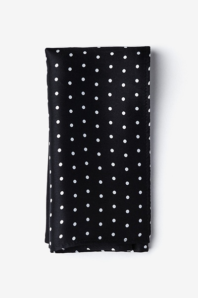 Black with White Dots Pocket Square | Ties.com