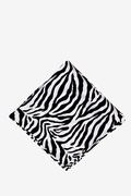 Zebra Print 16" Black Pocket Square Photo (0)