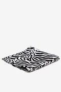 Zebra Print 16" Black Pocket Square Photo (1)