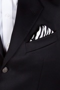 Zebra Print 16" Black Pocket Square Photo (2)