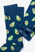 Avocado Blue Sock Photo (1)