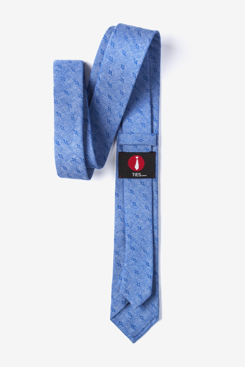 Blue Cotton Bradley Skinny Tie | Ties.com