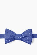 Blue Huntington Polka Dots Self-Tie Bow Tie Photo (0)