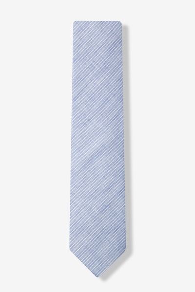 Blue Cotton Newport Skinny Tie | Ties.com