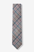 Bradford Plaid Blue Skinny Tie Photo (1)