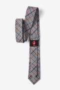 Bradford Plaid Blue Skinny Tie Photo (2)