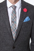 Bradford Plaid Blue Skinny Tie Photo (3)