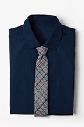 Bradford Plaid Blue Skinny Tie Photo (5)