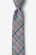 Bradford Plaid Blue Skinny Tie Photo (0)