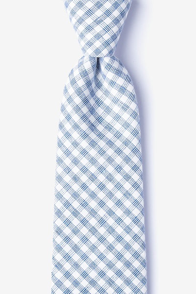 Blue Cotton Huron Extra Long Tie | Ties.com