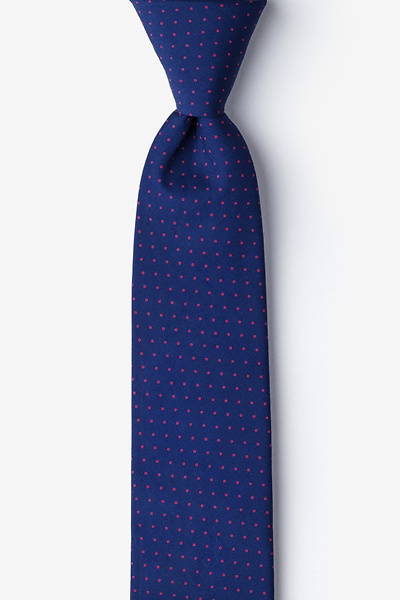 Blue Cotton Stone Skinny Tie | Ties.com