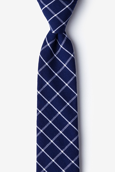 Blue Cotton Tucson Skinny Tie | Ties.com