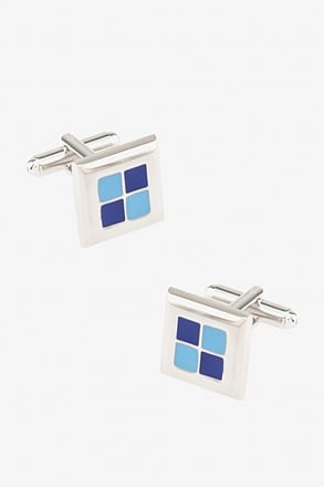 _Through the Window Blue Cufflinks_