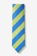 Blue and Lime Stripe Extra Long Tie Photo (0)