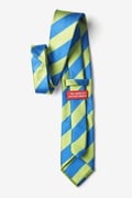 Blue and Lime Stripe Extra Long Tie Photo (1)