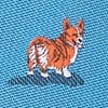 Blue Microfiber Corgi Dogs