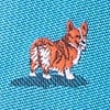 Blue Microfiber Corgi Dogs