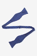 Hanukkah Menorah Blue Self-Tie Bow Tie Photo (1)