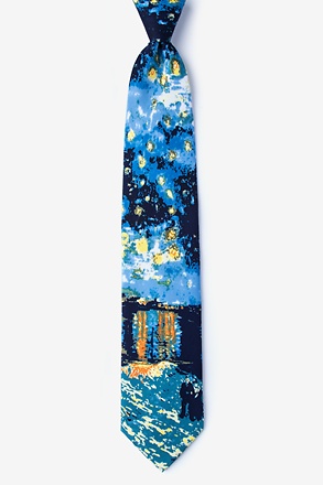 _Night Stars on River by - Van Gogh Blue Tie_